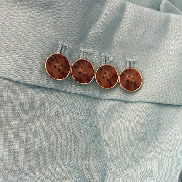 Ann Taylor The Relaxed Double Breasted Blazer in Linen Blend - Picture 3 of 7